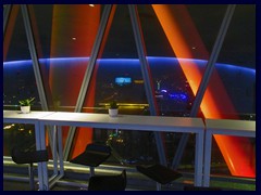 Canton Tower's observation deck at night. 